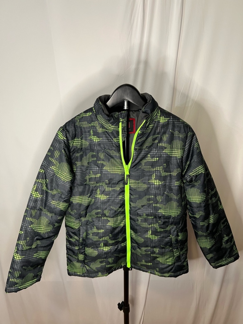 SwissTech Boys' Jacket — Black and Neon Green
